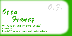 otto francz business card